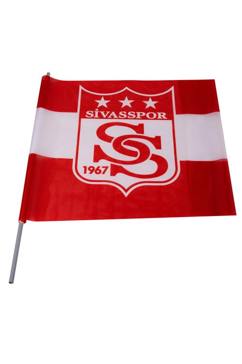 50*70 Kırmızı - Beyaz Sivasspor Logo Sallama Bayrak