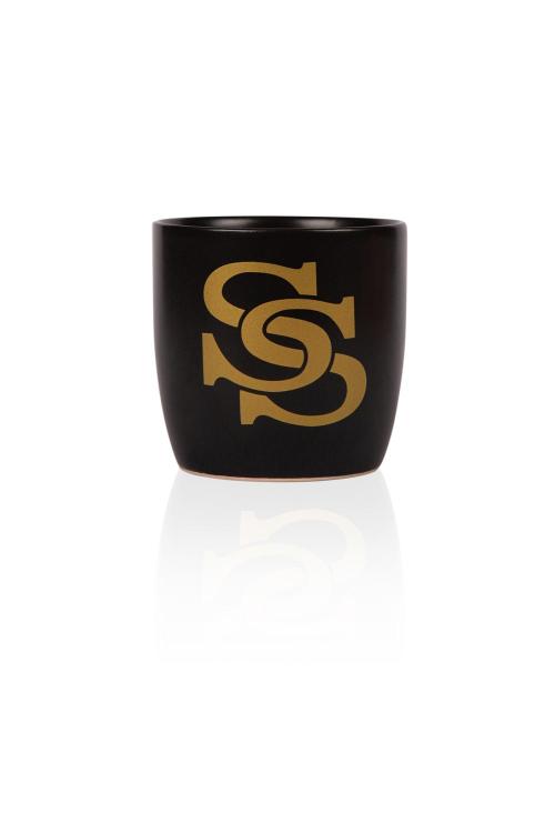 SS Logo Baskılı Oval Siyah Kupa 